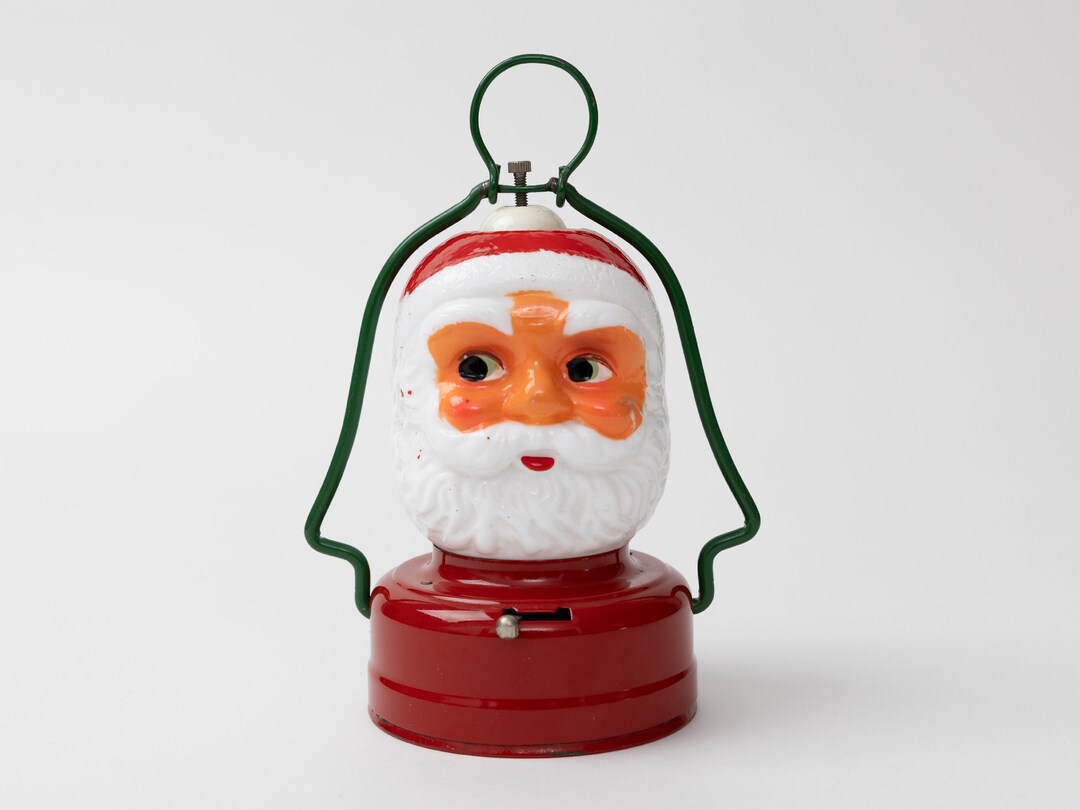 Vintage Amico Japan Glass Santa Signal Lantern Battery Etsy