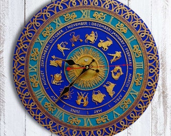 Unique Wall Clock Glass Kitchen Clock Large Wall Clock Contemporary DecorWall clock Crane bird. Modern Home Decor