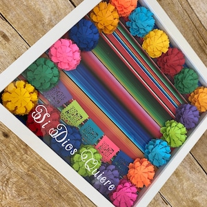 12&quot;x12&quot; Memorial Shadow Box, Marigold Picture Frame, Recuerdame Shadow Box, Personalized Gift Idea , Memorial Box for ofrenda, Grief Gift