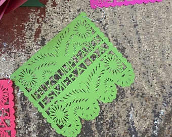 Feliz cumpleaños, birthday Custom fiesta party Papel Picado Banner, party decor, fiesta party banner, mexican fiesta, fiesta decor