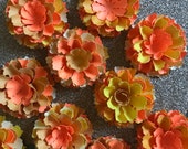 Tiny marigold paper Flowers, Paper Flowers, DIY Shadow box paper flowers, wedding decor, paper flowers, floral decor, day of the dead flower