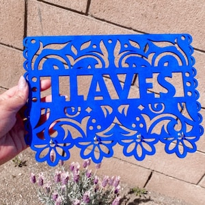 Key Holder, Custom Papel Picado Mexican Name Sign,  Large papel picado name sign, Mexican home decor, key holder decor