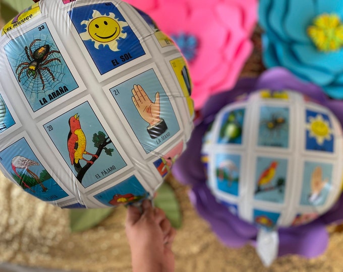 Loteria Balloons for Party Decor Set of 2, Loteria Party Decor, Fiesta