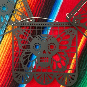 Ofrenda Día de los muertos papel picado banner, ofrenda banner, day of the dead banner, Sugar skull banner, Ofrenda papel picado decor