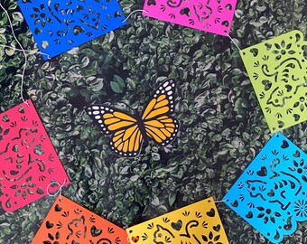 Pet memorial Papel Picado for cat, ofrenda for day of the dead banners, Dia de Los muertos banner for pet memorial