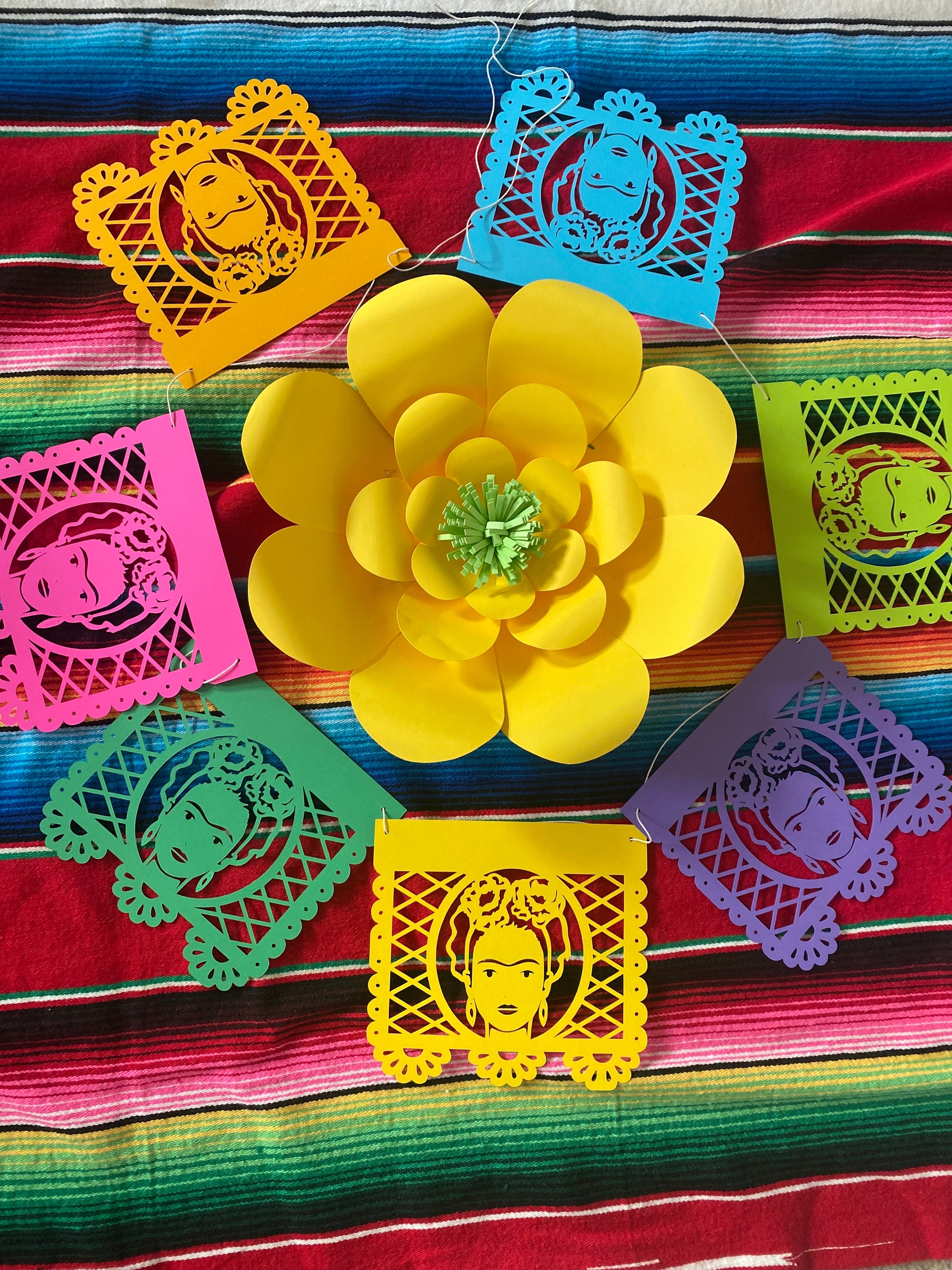 5ft Frida Kahlo Papel Picado Banner, Fiesta Party, Frida Party Theme