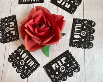 RIP YOUTH party decor, 30th birthday, 40th birthday, 50th birthday theme papel picado banner