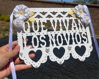 Cielito Lindo Papel Picado Mexican Name Sign, Mr and Mrs  wood papel picado name wedding decor, papel picado name sign