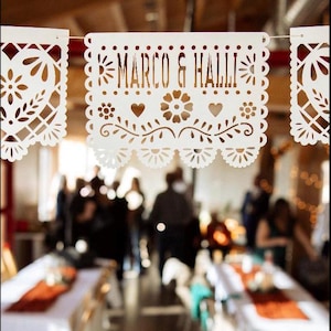 Wedding Papel Picado Banner, 6ft to 10 ft banner Mexican Theme Wedding banner, Boda Mexicana, custom papel picado, cielito lindo, talavera .