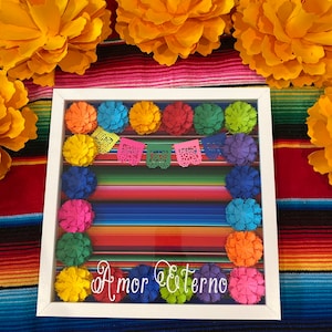 12"x12" ofrenda Shadow Box, Amor eterno ofrenda  Shadow Box, Personalized Gift Idea , Memorial shadow  Box for ofrenda, Grief Gift