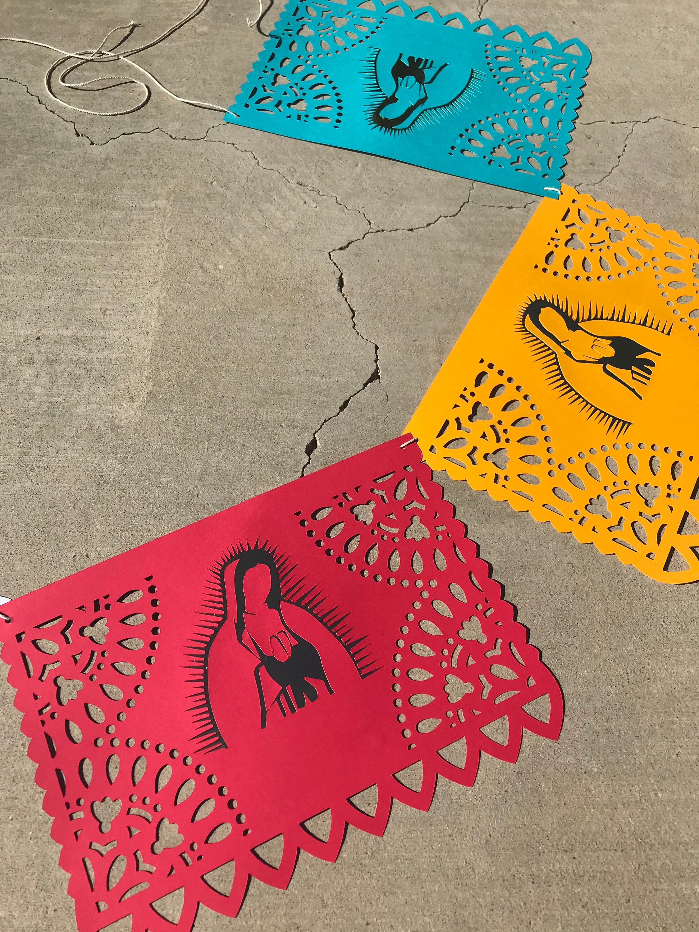 5ft Lady Of Guadalupe Papel Picado Banner Virgen de Guadalupe | Etsy