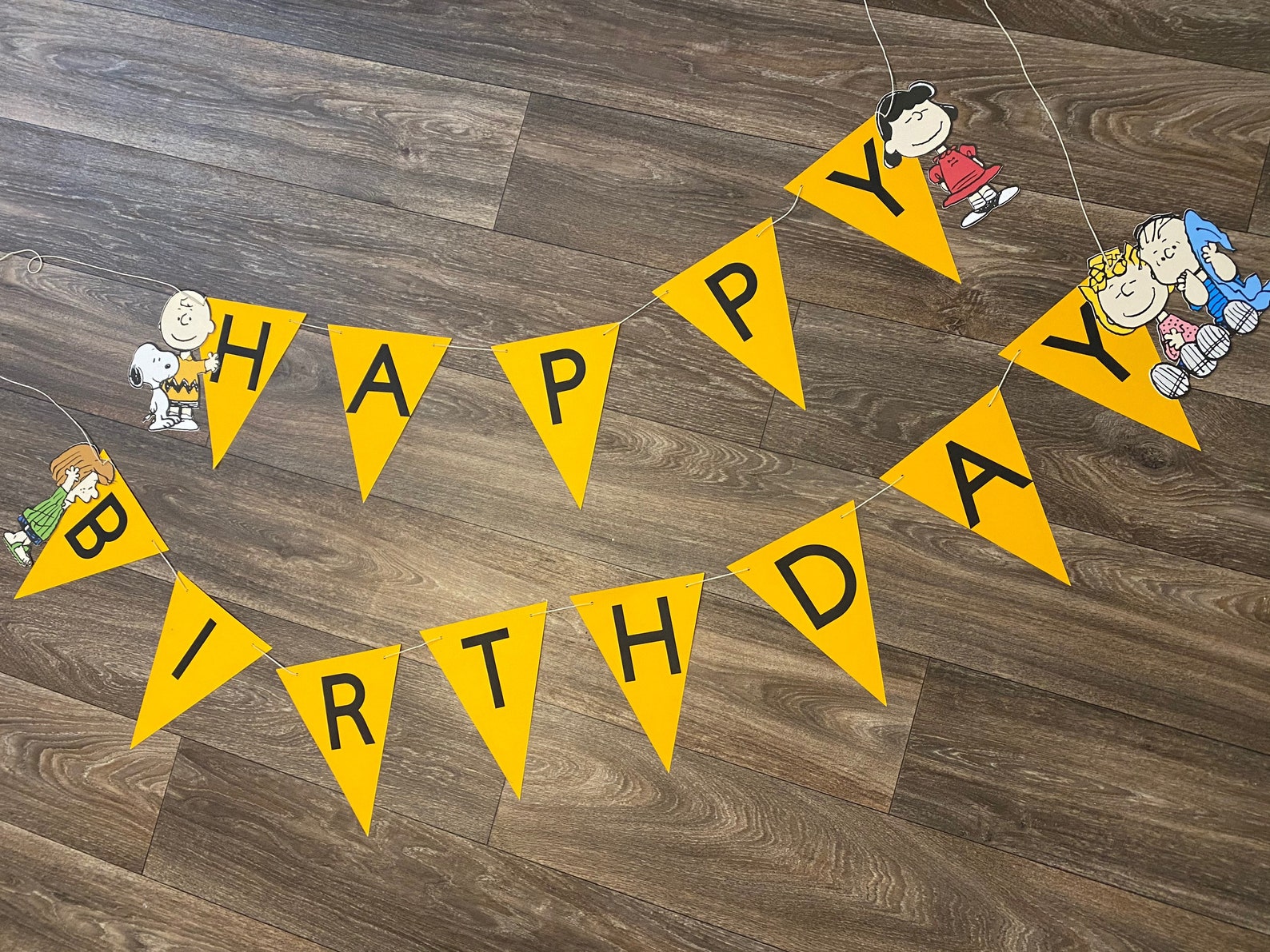 Snoopy peanut theme birthday banner snoopy banner Charlie Etsy