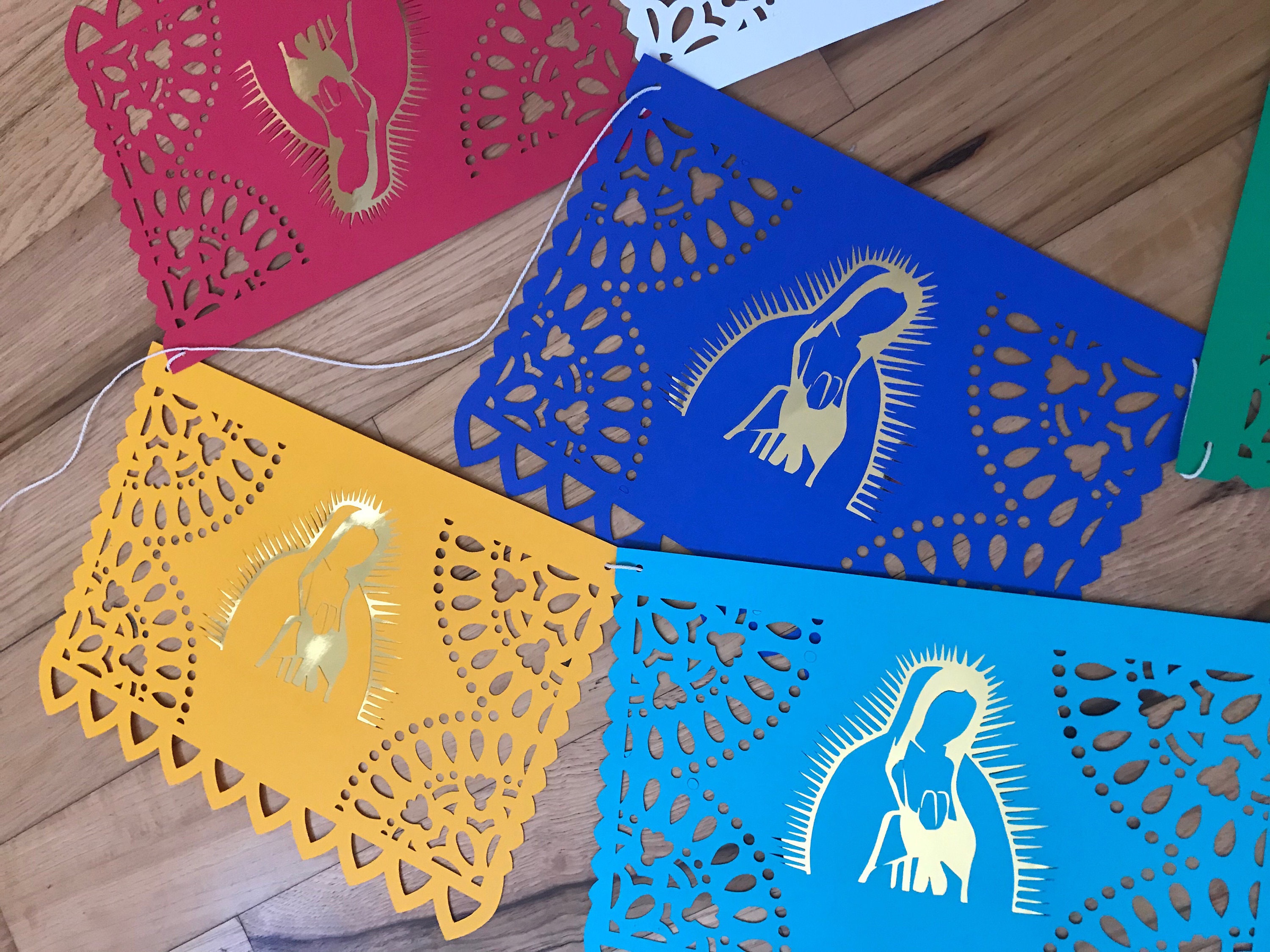 5ft Lady Of Guadalupe Papel Picado Banner Virgen de Guadalupe | Etsy