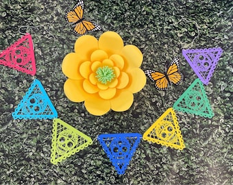 Ofrenda Día de los muertos papel picado banner, ofrenda banner, day of the dead banner, Sugar skull banner, Ofrenda papel picado decor