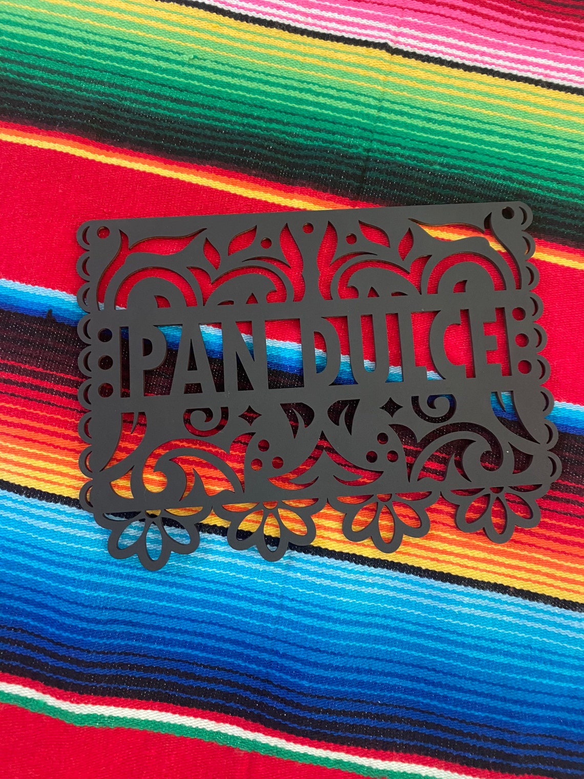 Custom Papel Picado Mexican Name Sign Wood Papel Picado Name Etsy