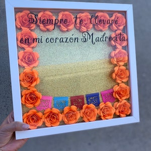 12&quot;x12&quot; Madrecita Memorial box, Remember Me Shadow Box, Coco Recuerdame Shadow Box, Personalized Frame, 3D Shadow Box, In Loving Memory