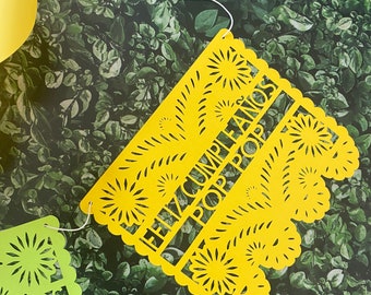 Feliz cumpleaños, birthday Custom fiesta party Papel Picado Banner, party decor, fiesta party banner, mexican fiesta, fiesta decor