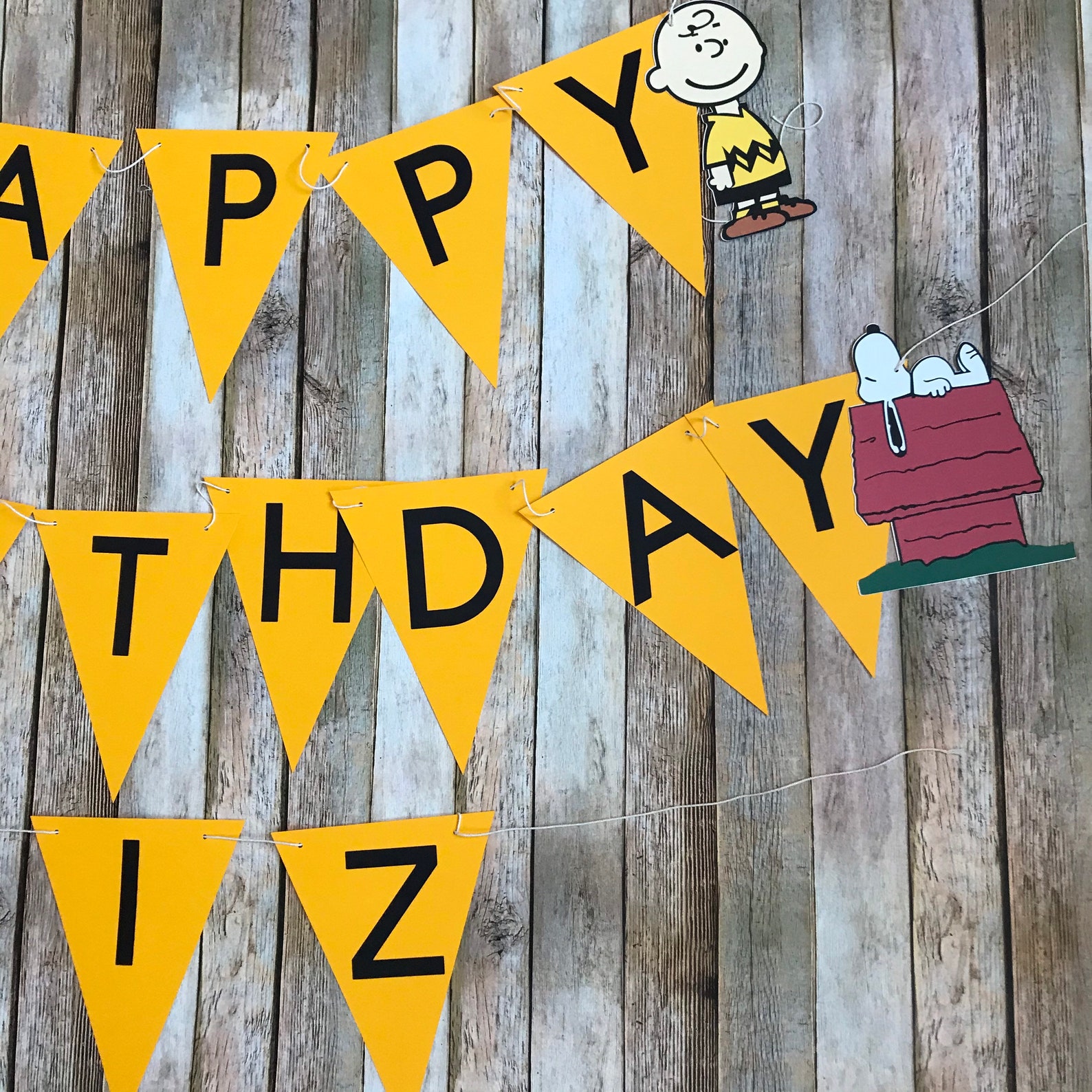 Snoopy Theme Birthday Banner Snoopy Banner Charlie Brown Etsy