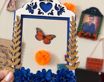 Day of the dead nicho picture frame, nicho wood frame, dia de Los muerto nicho, ofrenda decor, ofrenda mexicana
