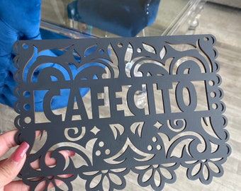 Custom Papel Picado Mexican Name Sign, wood papel picado name home decor, Large papel picado name sign, Mexican home decor, fiesta party