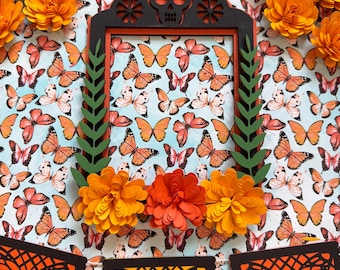 Day of the dead nicho picture frame, nicho wood frame, dia de Los muerto nicho, ofrenda decor, ofrenda mexicana
