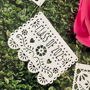 Clase de 2025 Cielito Lindo Papel Picado Banner, decoración de fiesta, banner de fiesta, fiesta mexicana, banner de graduación 2025