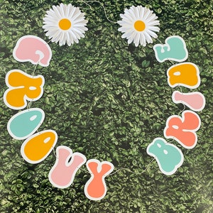 Groovy Bride Banner, 6ft daisy groovy bride banner, 70s theme party decor, daisy banner, Daisy party supply, bachelorette party decor,