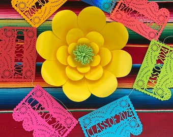 6f Custom Fiesta Party Class of 2024 Graduation Papel Picado Banner, clase de 2024 graduación, Custom papel picado banner