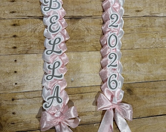 Polka dots Graduation Lei, Personalized Satin Ribbon for Graduation Gift, class of 2026
