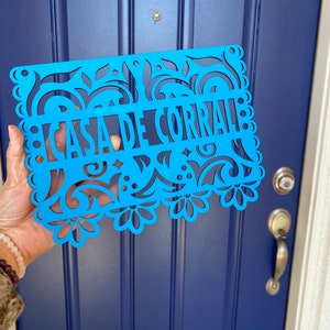 Case De Custom Papel Picado Name Sign, wood papel picado name home decor, Large papel picado name sign, Mexican home decor