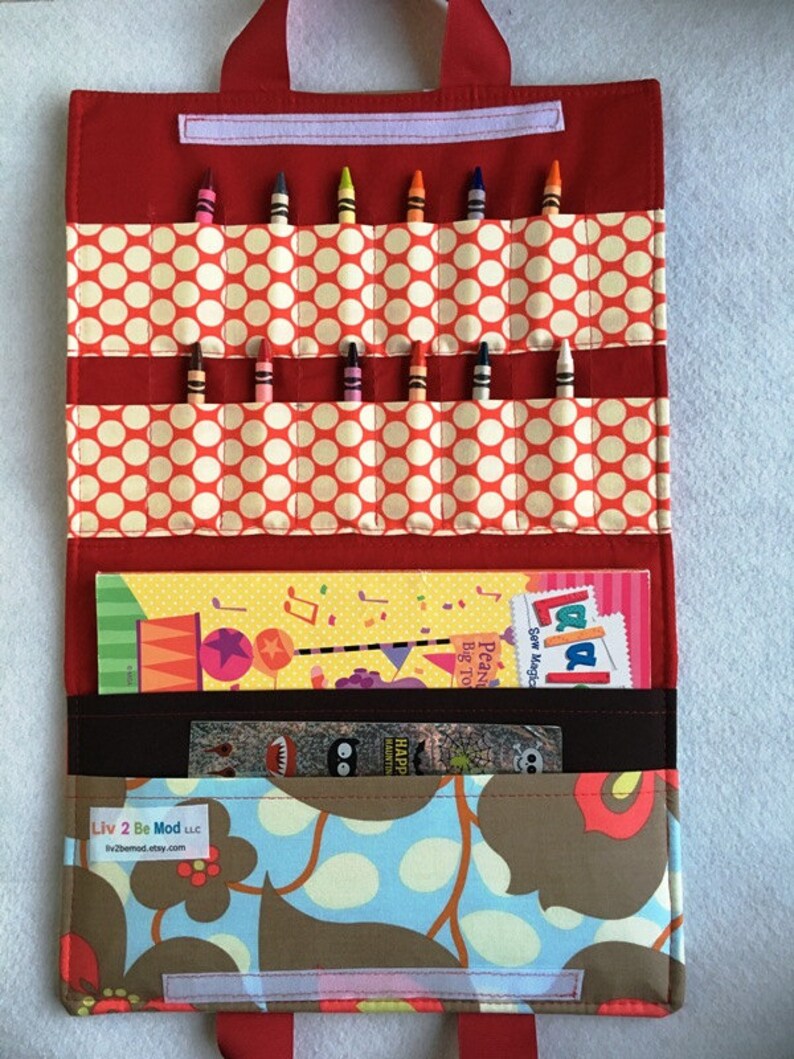 Download Crayon Coloring Book Portfolio Red Blue Flower Large Crayon Carrier Coloring Book Portfolio Monogram Name Amy Butler Fabric Child Gift Totes Bags Purses Rmsintschool Com