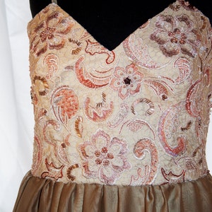 Unique evening dress with lavish hand embroidery