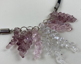 Purple Handmade Glass Lampwork Sculptural Tendril Necklace