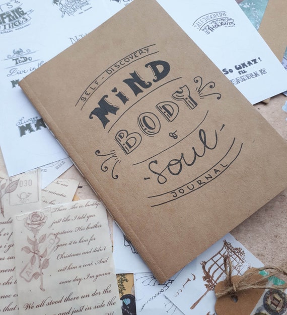 Vintage Nature Wellbeing Journal Kit, Self-care Journaling Kit 