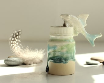 Ceramic fish vase gift for her bud vase flower girl gift for friend ceramic pot ceramic vase gift vase for flower vase gift for sister gifts