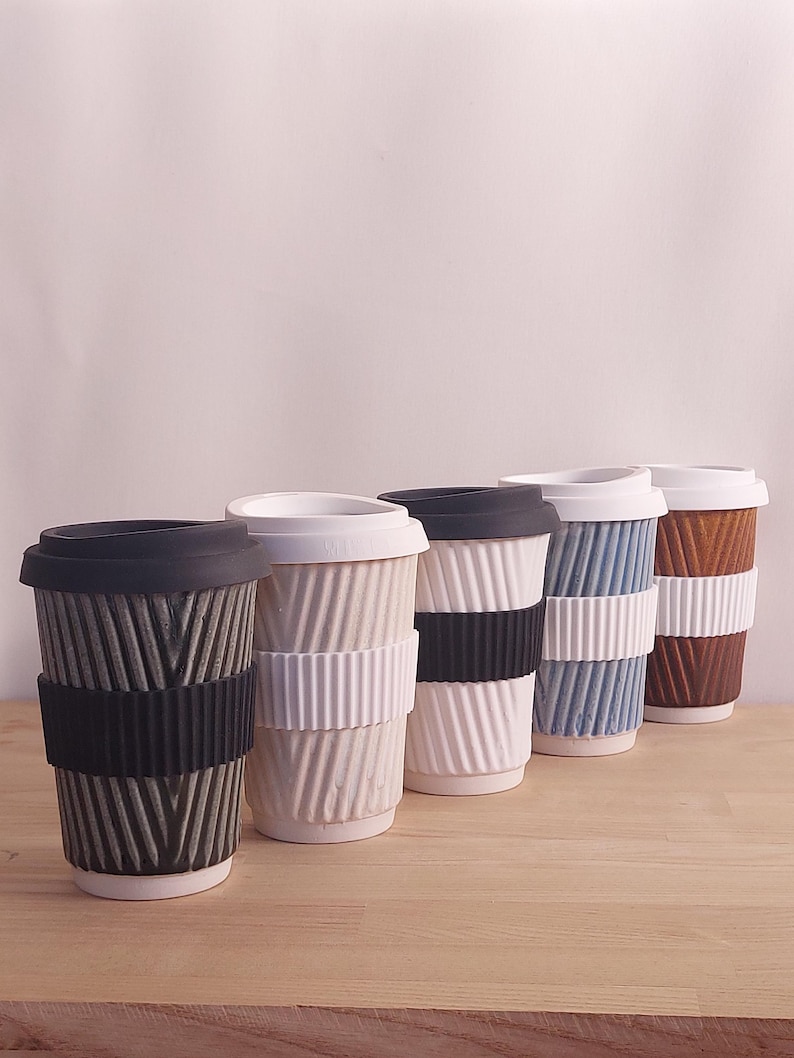 Kubek do kawy, filiżanka do kawy w kolorze łupkowo-niebieskim i białym, ceramiczny zestaw kubków, filiżanka do herbaty, kubek do kawy lub doniczka Kubki w Wielkiej Brytanii Kubki w Wielkiej Brytanii zdjęcie 11