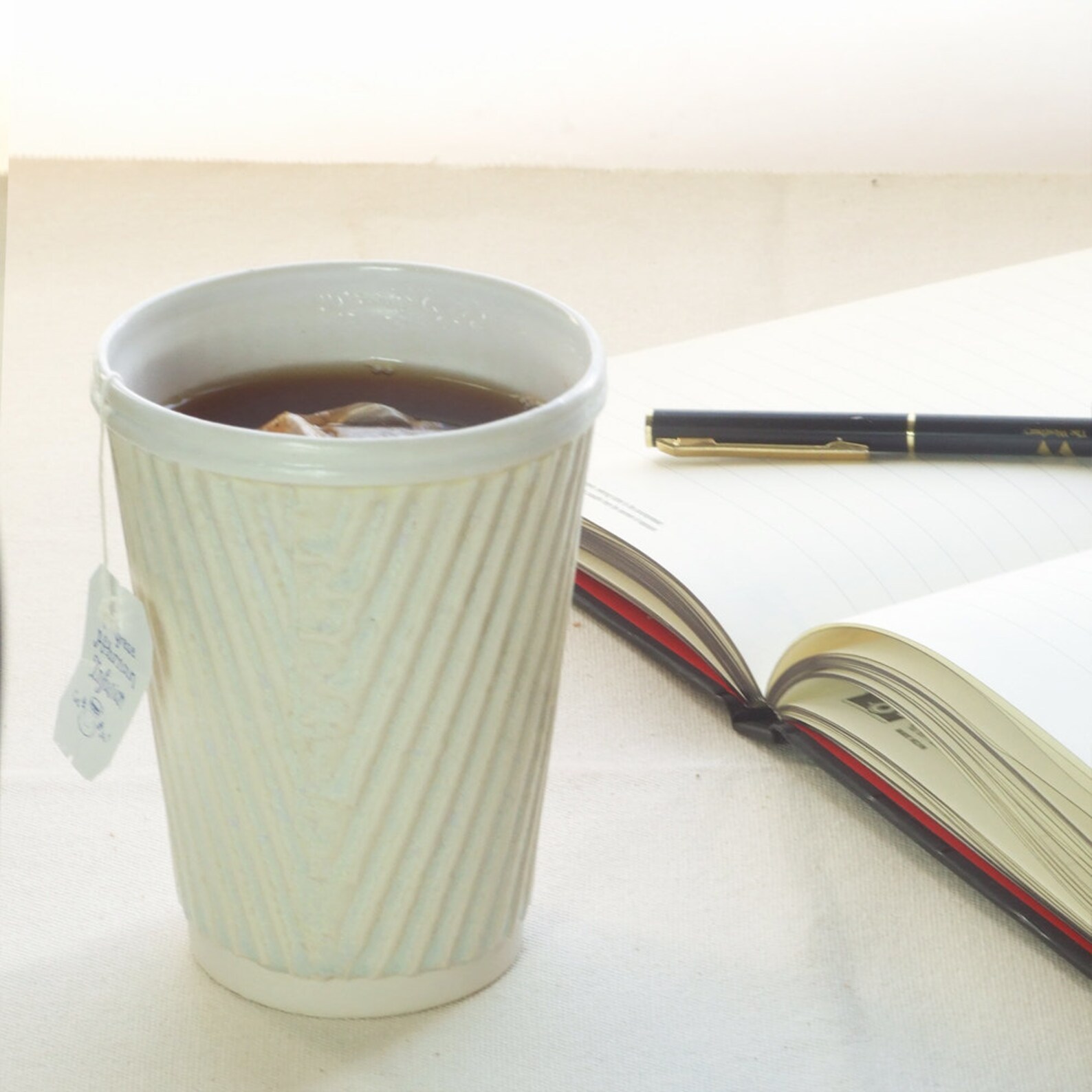 Coffee cup or ceramic travel mug. Porcelain cup in taupe and Etsy