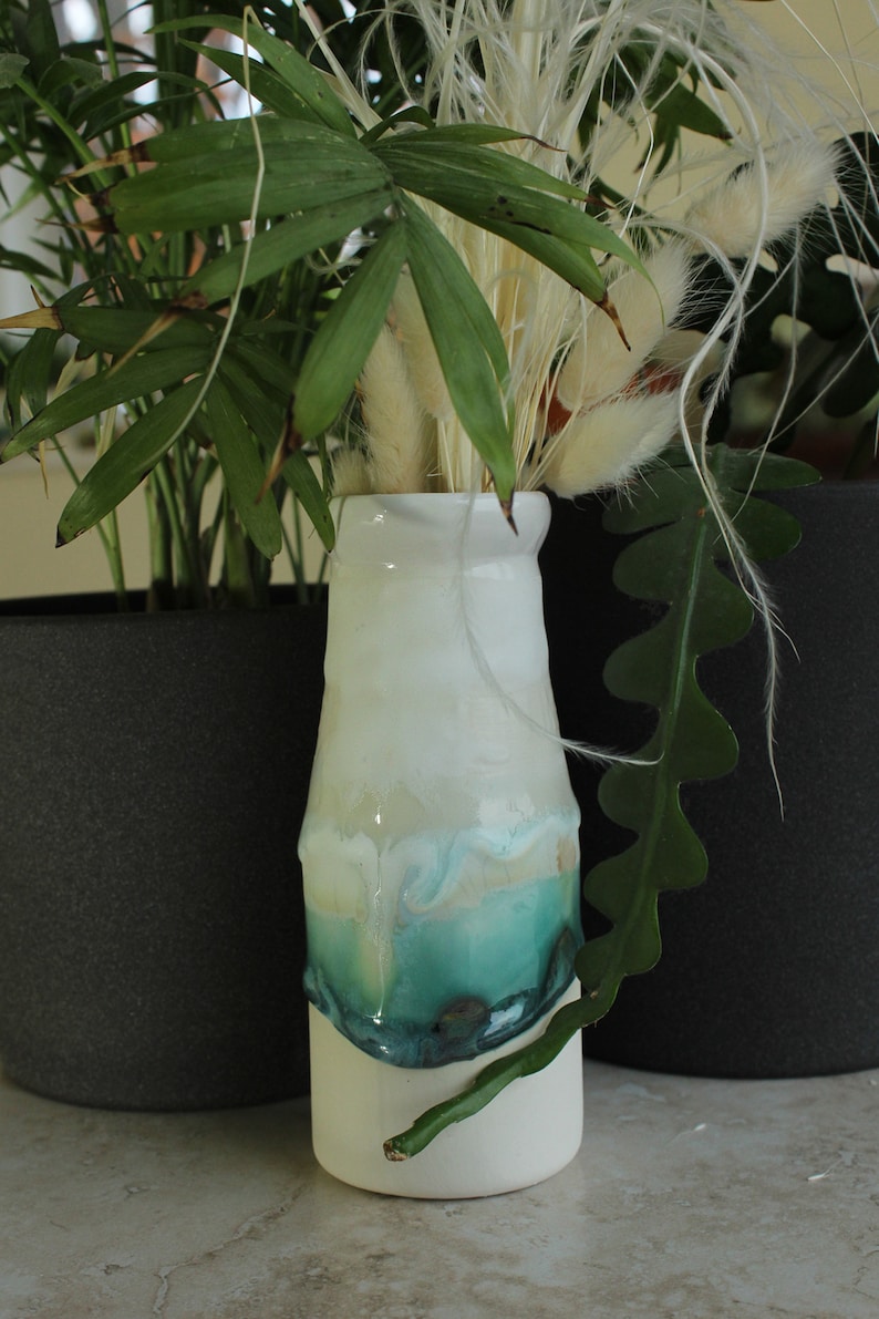 1 Ceramic Bottle. Ceramic Vase Milk Bottle Bud Vase With Etsy UK