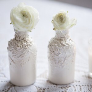 Truffle Bottle Vase. Ceramic mini vase for home and garden. Porcelain pottery vase for wedding gifts, table decorations and as a flower pot. image 4