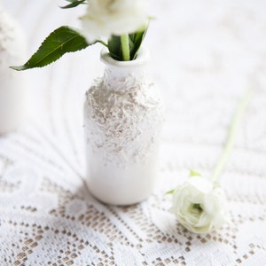 Truffle Bottle Vase. Ceramic mini vase for home and garden. Porcelain pottery vase for wedding gifts, table decorations and as a flower pot. image 5