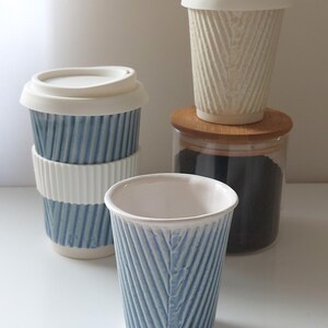 Kubek do kawy, filiżanka do kawy w kolorze łupkowo-niebieskim i białym, ceramiczny zestaw kubków, filiżanka do herbaty, kubek do kawy lub doniczka Kubki w Wielkiej Brytanii Kubki w Wielkiej Brytanii zdjęcie 9