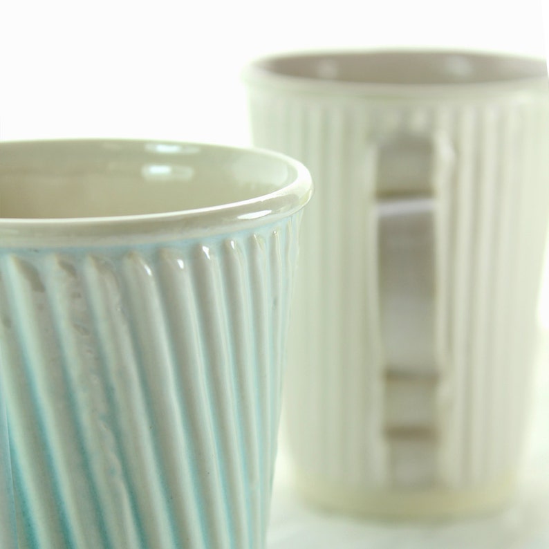 Coffee mug sets 1950s yellow kitchen decor ceramic mugs pottery tea cups birthday gifts tea mug wedding gifts teacup mugs set ceramic mug image 5