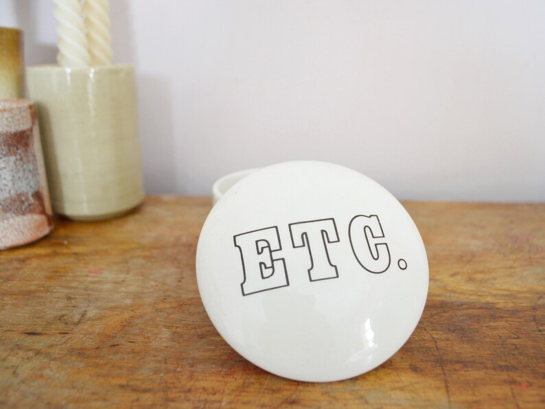 Vintage Ceramic \u201cEtc.\u201d Trinket Box by Toni Raymond Pottery