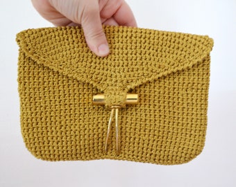 Vintage Rodo Italian Woven Gold Clutch