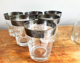 Mid-Century Silver Band Glasses | Dorothy Thorpe Allegro Style