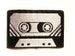 Retro Cassette - Iron-on Patches - Black & White Tape Cassette - Old School Music Embroidery - Size: 3.25' x 2.25' (P053) 