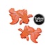 Japanese Koi Fish, Iron-on Patch, Orange Koi Fish, Denim Jacket Patch, Tattoo Style, Set of 2 Fish, Pair of Koi - Size 3' x 4'  (KIT005) 