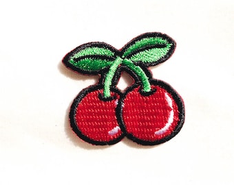 Cherry Cherries Fruit 70's Hippie Rockabilly Biker Children Kid iron on patch #9 Cherry Cherries Fruit 70's Hippie Rockabilly Biker Children Kid iron on patch #9