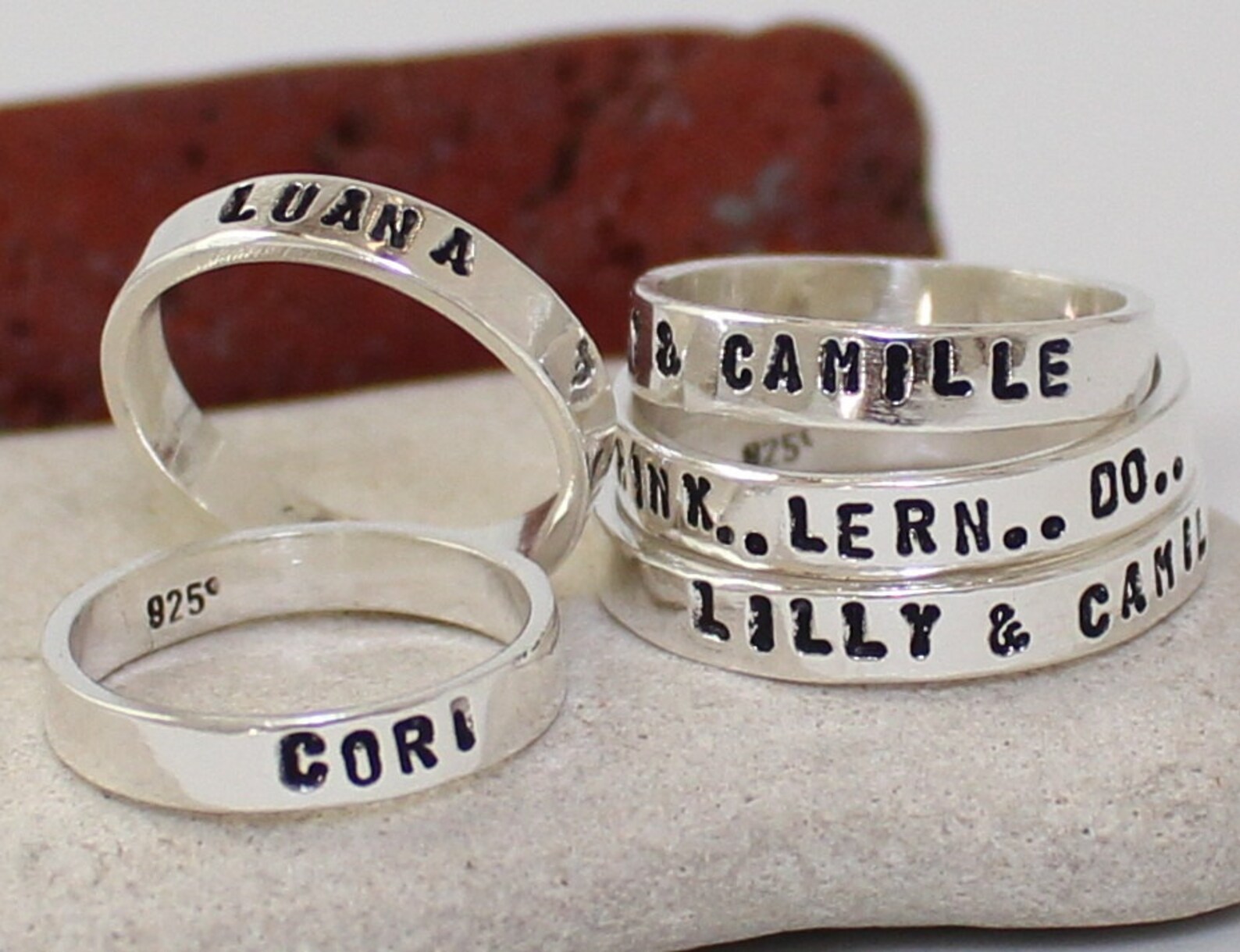 Personalized Men's / Women's Sterling Silver Ring.. Wedding Band ...