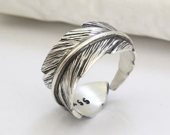 Feather Sterling Silver ring -Personalized Ring -  Oxidized Silver Ring- This too Shall Pass - Encouragement Ring - Motivational - Quote